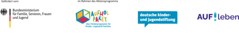 Logos der Förderer des Programms AUF!leben - Zukunft ist jetzt.